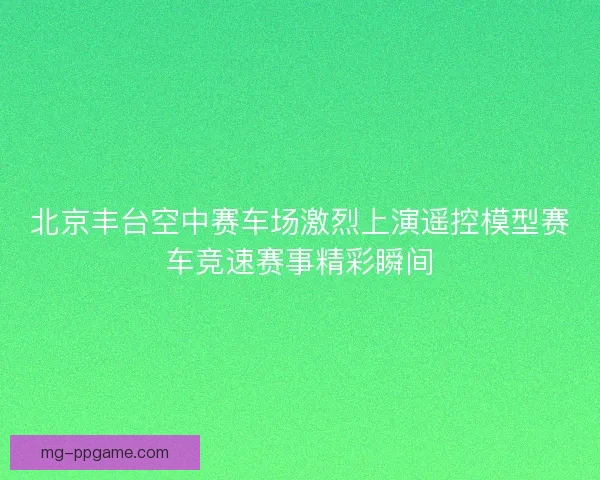北京丰台空中赛车场激烈上演遥控模型赛车竞速赛事精彩瞬间